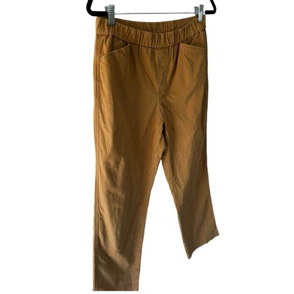 Lands’ End Khaki Tan Pull On Pants Size 8 Classic Neutral Minimalist Essential - Picture 8 of 15